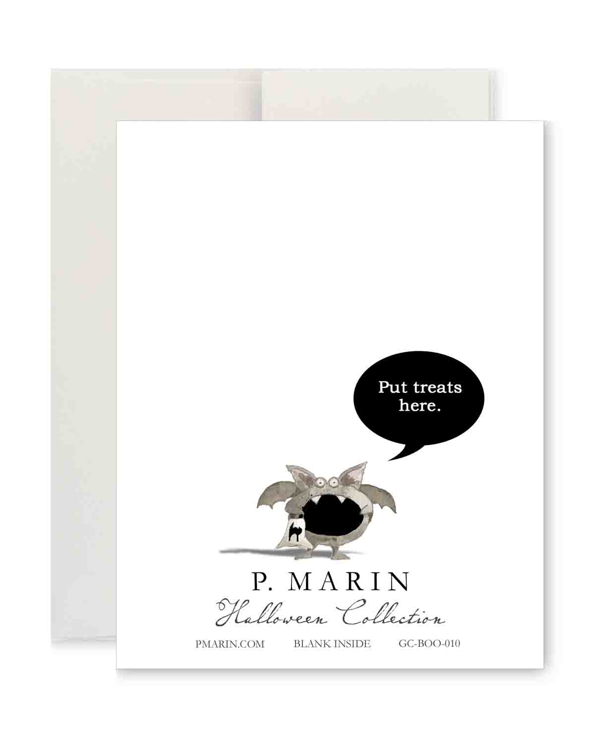 Greeting Card - Halloween No Tricks Just Treats BULLDOG