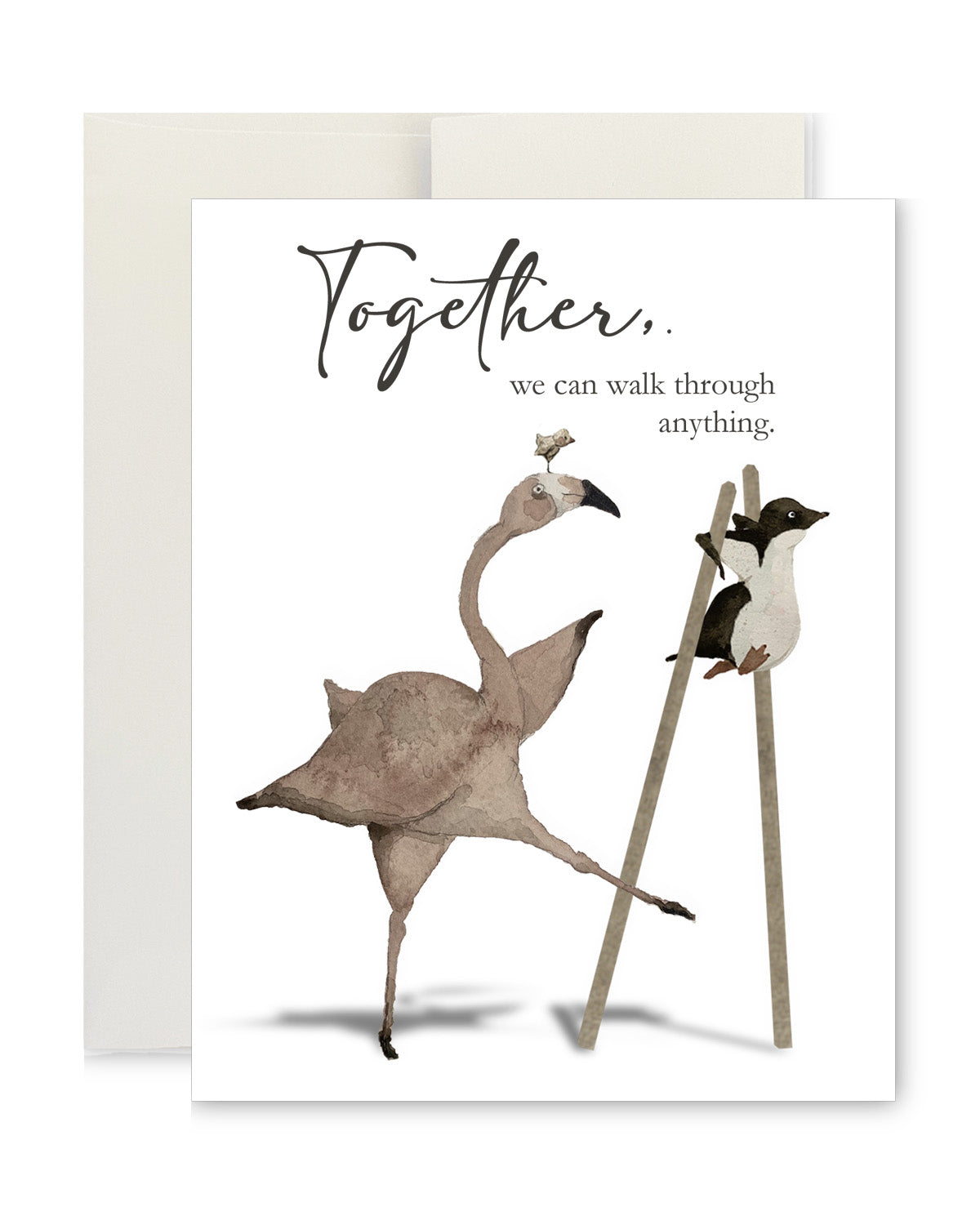 Greeting Card - Walking Together