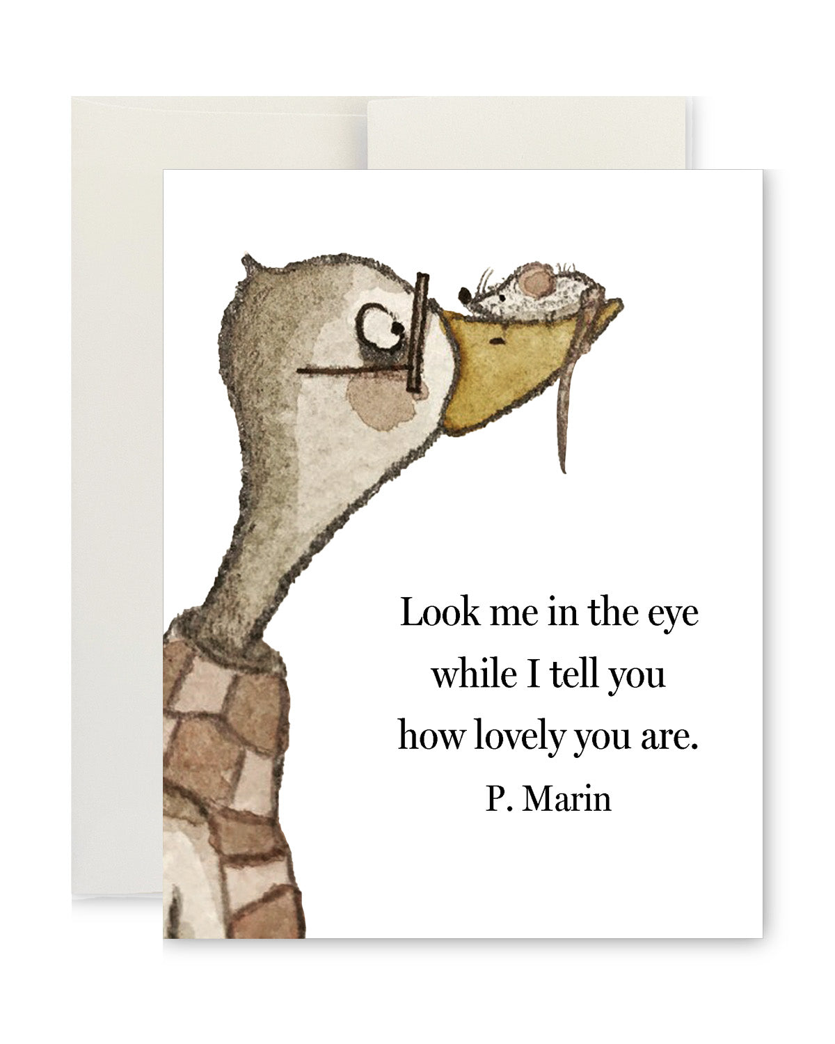 Greeting Card - Look Me in the Eye: Duck and Mouse