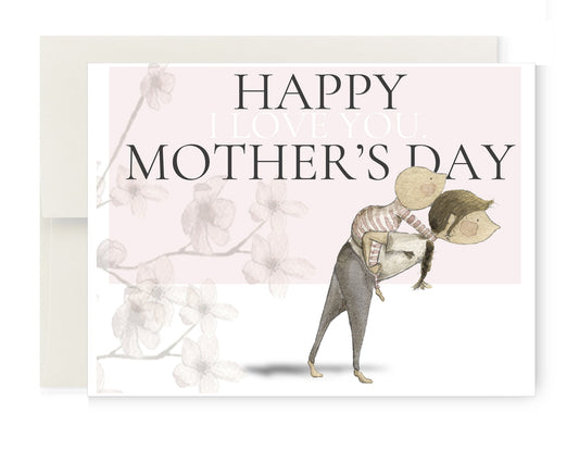 Greeting Card - Mother's Day Carrying Love Scenic Background