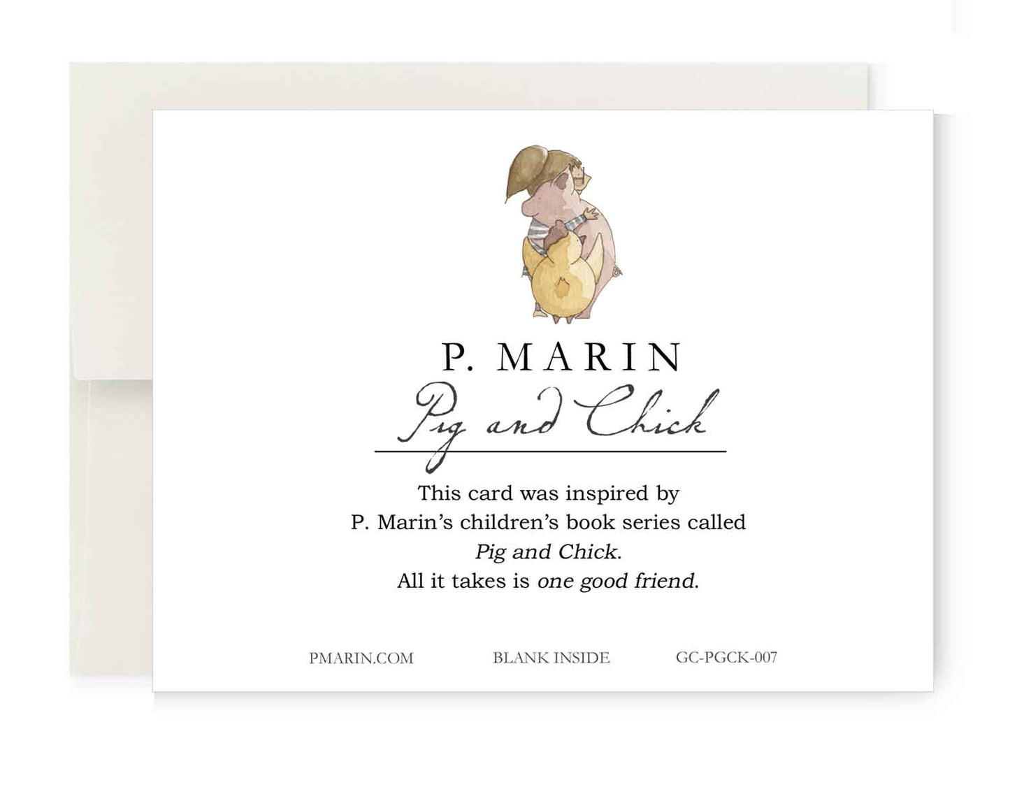 Greeting Card - Pig and Chick: Bunny Ears