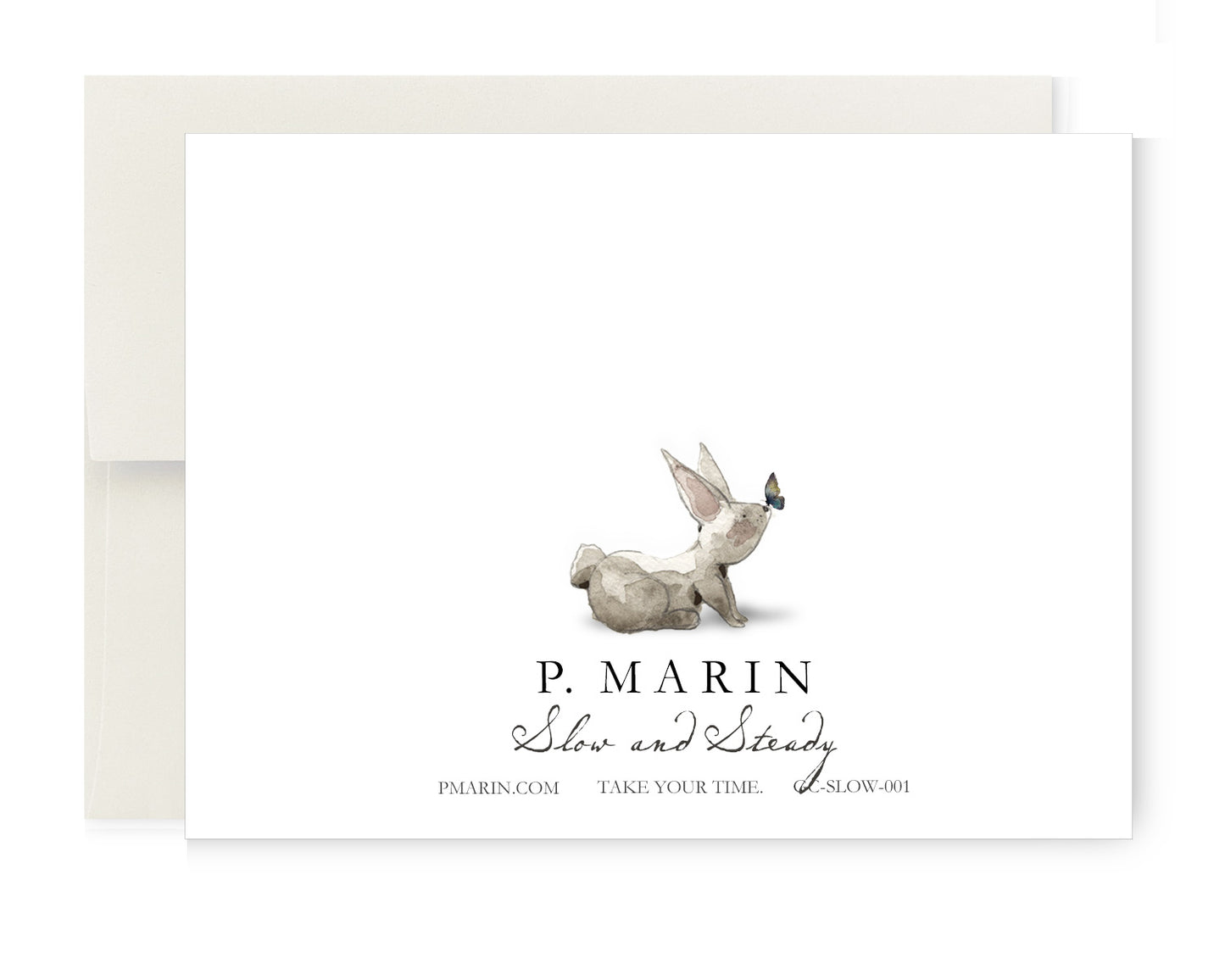 Greeting Card - Slow and Steady: Rabbit and Tortoise
