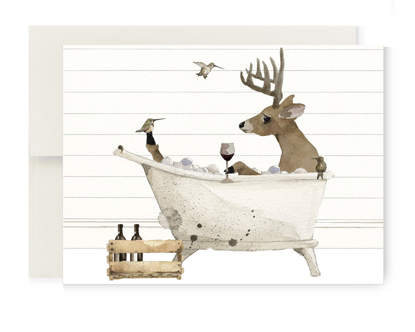 Greeting Card - Reindeer Relaxing