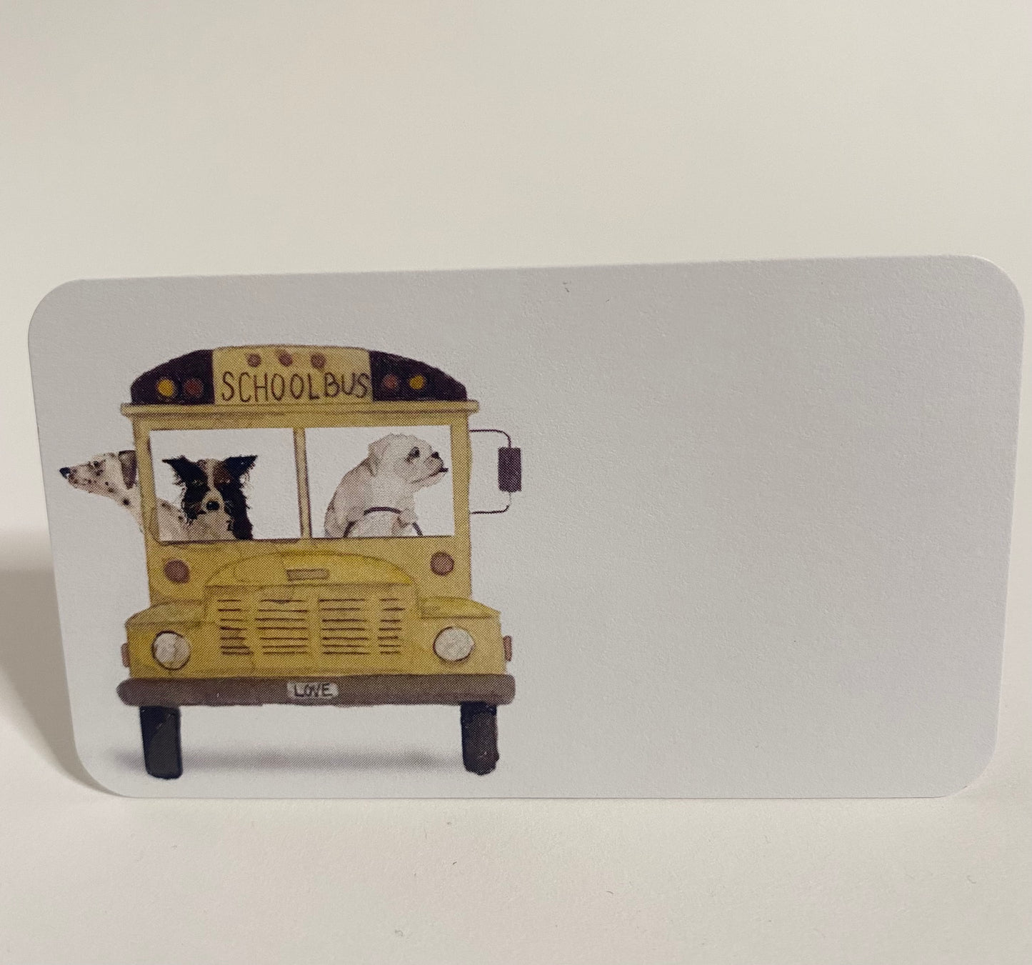 Tiny Cards - Dogs Driving School Bus