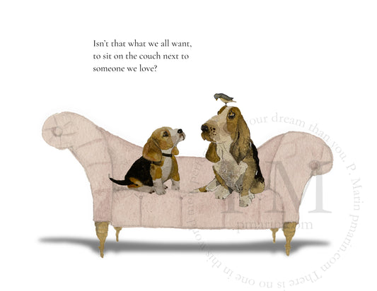 Art Print - Dogs on Couch