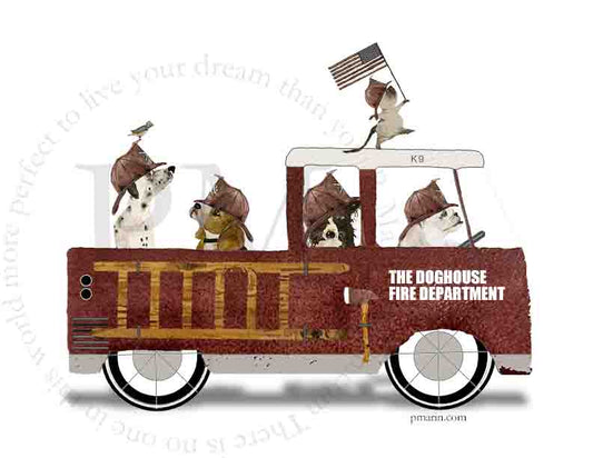 Art Print - The Doghouse Fire Department