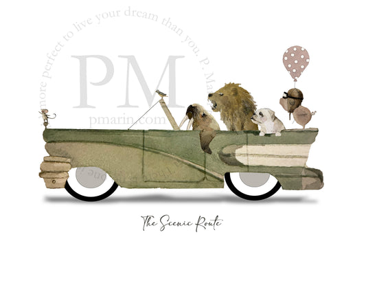 Art Print - The Scenic Route - Buick
