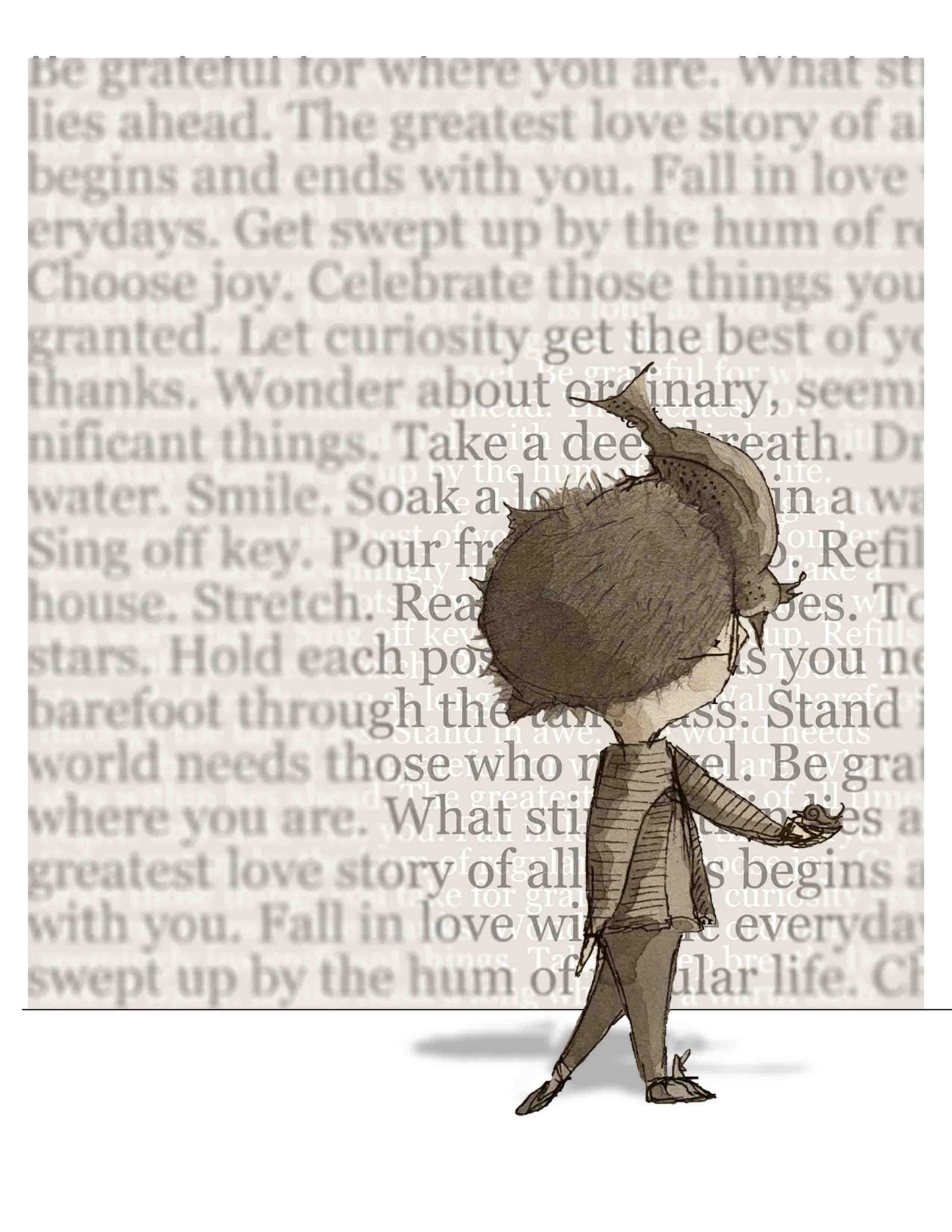 Art Print - Girl and Bird