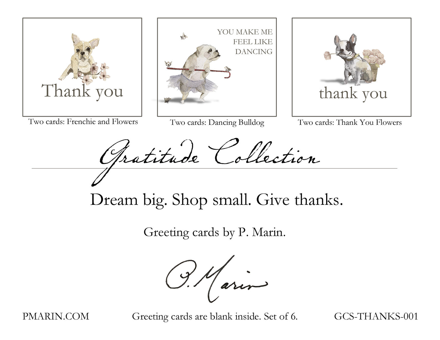Boxed Greeting Card Set: "Thank You" Dog Lovers