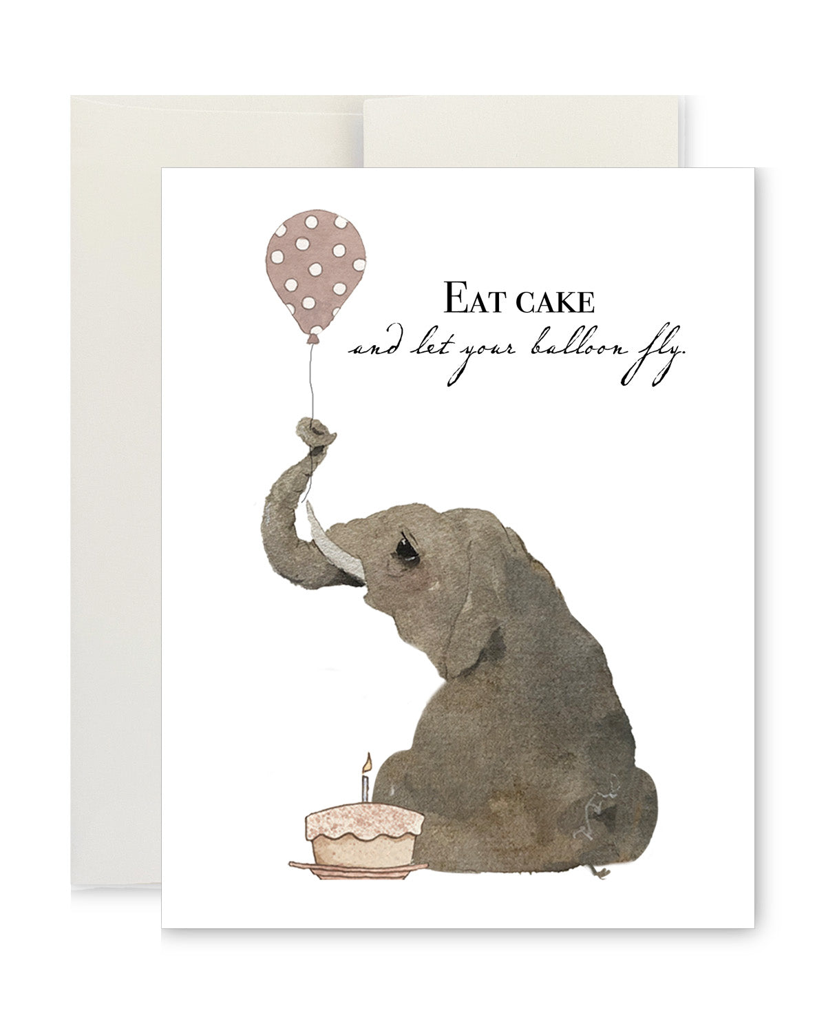 Greeting Card - Birthday Eat Cake and Let Your Balloon Fly