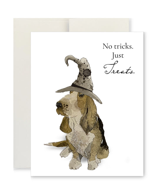 Greeting Card - Halloween No Tricks Just Treats BEAGLE
