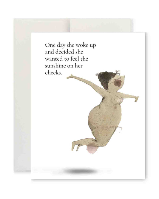 Greeting Card - Sunshine on Her Cheeks
