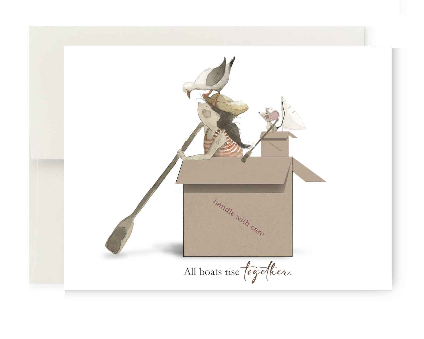 Greeting Card - All Boats Rise Together
