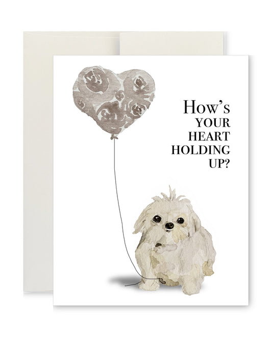 Greeting Card - Hearts in the Air Maltese