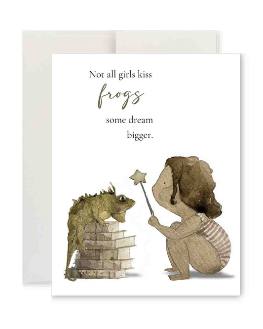 Greeting Card - Kissing Frogs