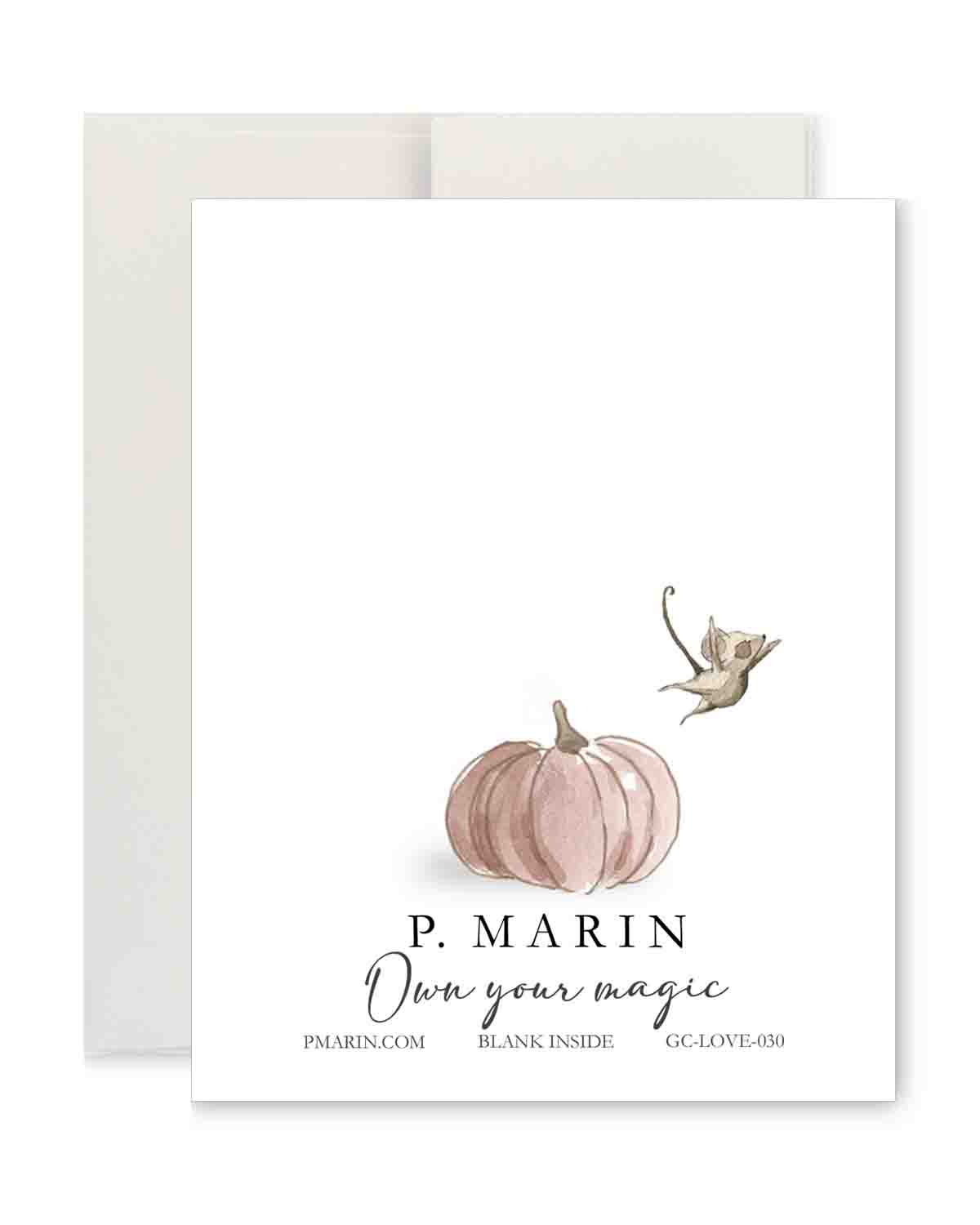Greeting Card - Pink Pumpkins