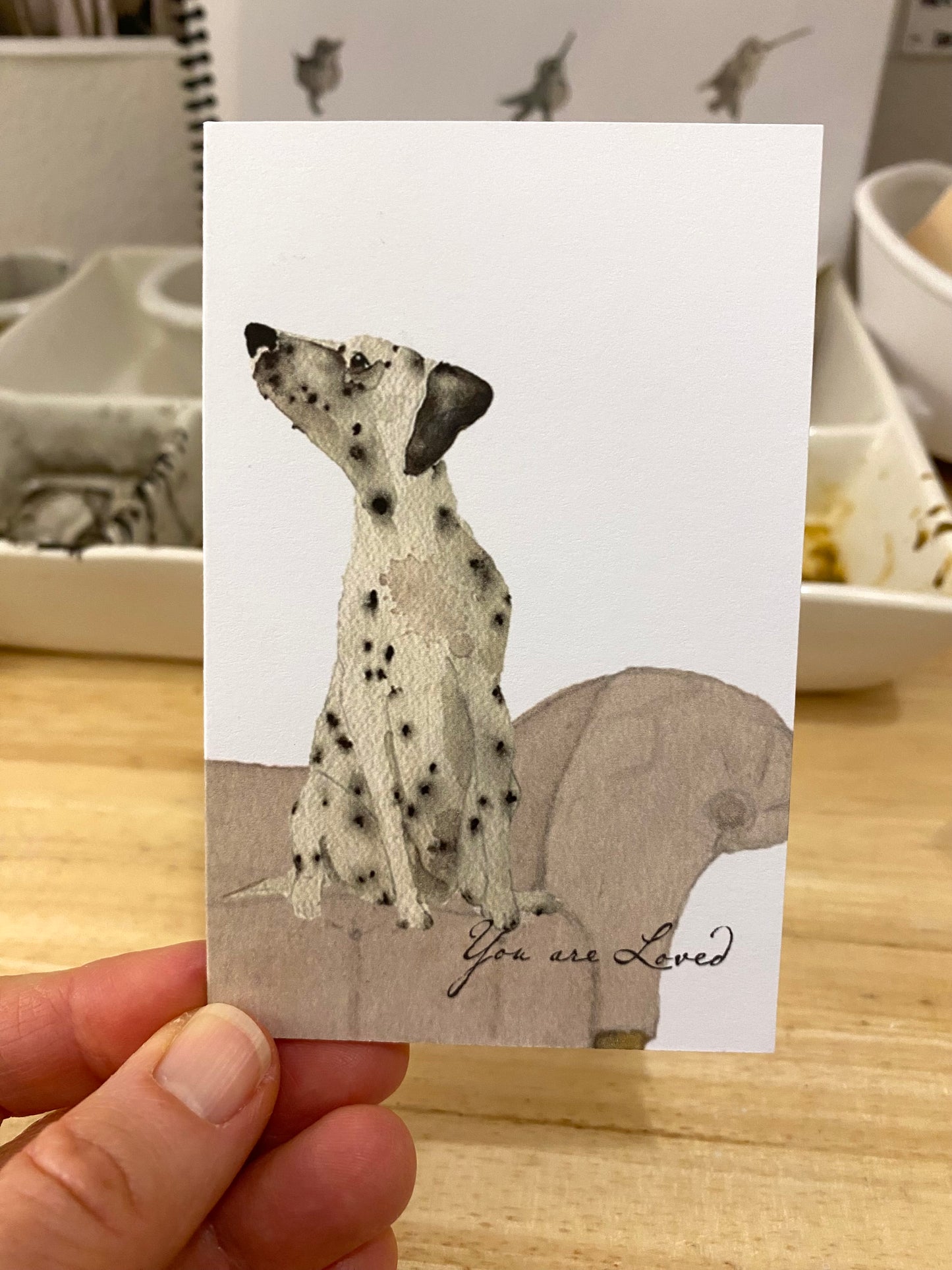 Mini Greeting Cards - Pack of four - Dalmation