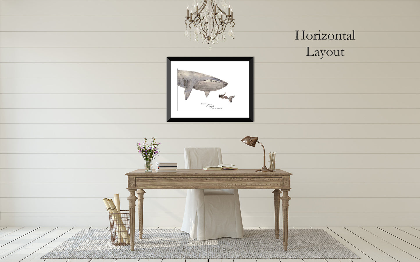 Art Print - Whale and Mermaid: The Magic You are Made of