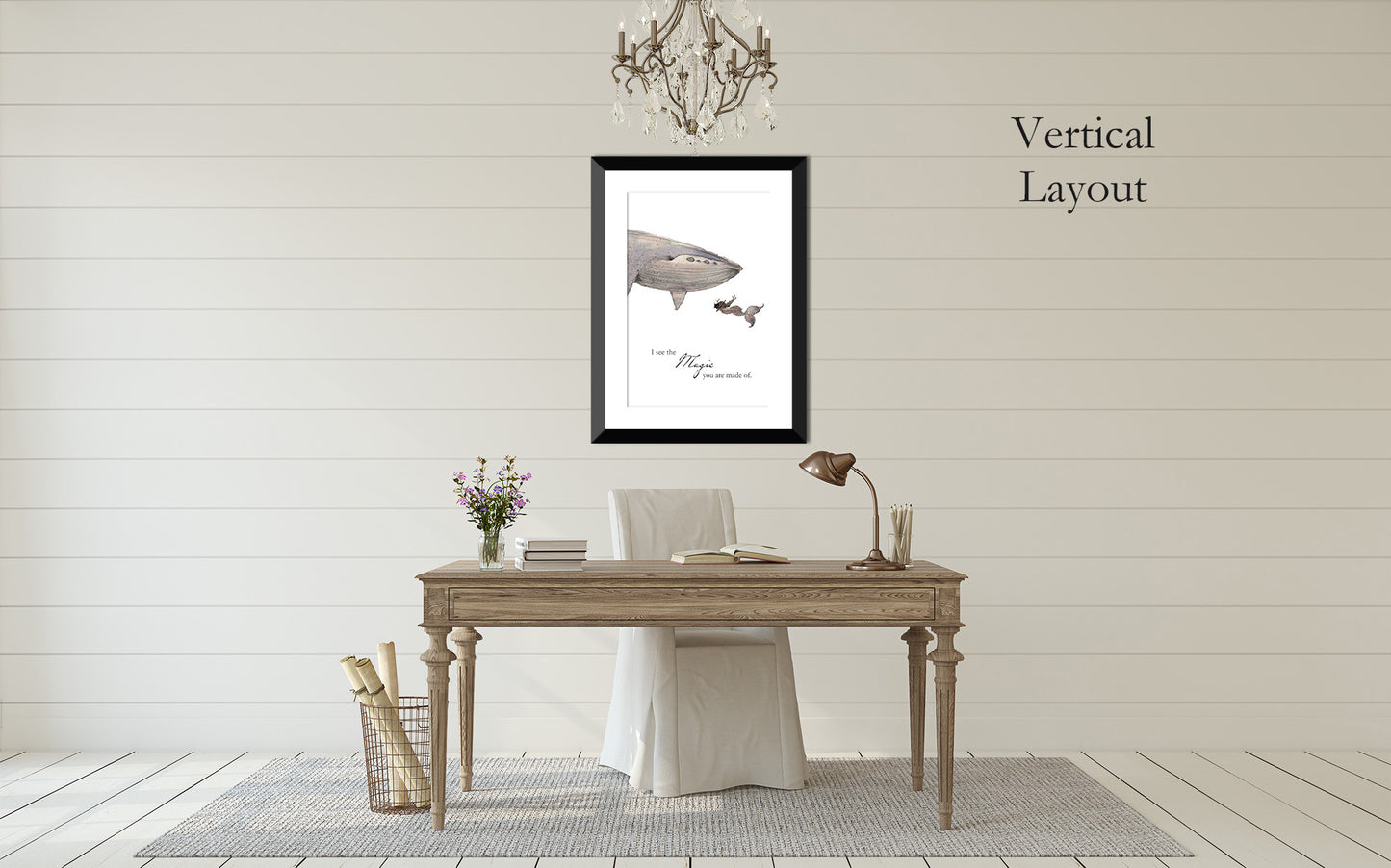 Art Print - Whale and Mermaid: The Magic You are Made of